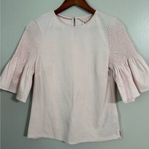 Ted Baker Light pink Blouse with Ruffled Sleeves